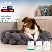 Lit pour chien d'hiver luxueux et moelleux, canapé pour animaux de compagnie en velours doux, housse amovible, solide, durable, respirant, écologique