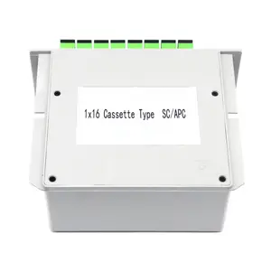 1*2 1*4 1*8 1*16 1*32 1*64 Spliter ABS Box Mini PLC Cassette Divisor de fibra óptica