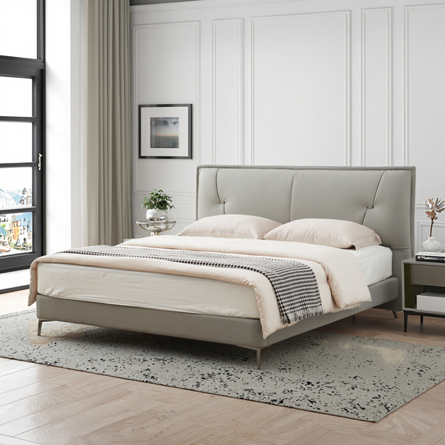 New Bedroom Nice Fabric Bed Modern Style King Double Fabric Bed for Home Furniture