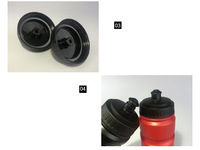 Bouteille d'eau sport pour enfants 500 ml, lot de 4, sans BPA, anti-fuite, avec couvercle mains libres pour l'école et les clubs sportifs