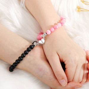 <span class=keywords><strong>Bracelet</strong></span> de couple à attraction magnétique, charme, énergie de guérison, perles de yoga, <span class=keywords><strong>bracelet</strong></span> en œil de tigre, aimant en forme de cœur, ensemble de bracelets de couple - Product Image 1