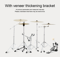Jazz Drum Set Professional Musical Percussion Instrument 5 Pieces 4 Cymbal Kits Adult Beginners
