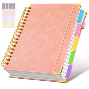 Custom Printed A5 A6 A4 No Ink Bleeding Hard Soft Leather Journal Planner PU Spiral Notebook Diary with logo for Students - Product Image 5