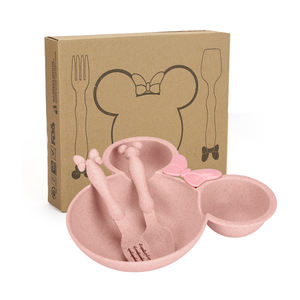 Bol Mickey <span class=keywords><strong>Minnie</strong></span> grande tête dessin animé, <span class=keywords><strong>assiette</strong></span> à fruits séparée pour enfants, <span class=keywords><strong>assiette</strong></span> à dîner séparée - Product Image 2