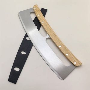 Tagliapizza di Nuovo Design Stile a Dondolo con <span class=keywords><strong>Due</strong></span> Manici in Legno e Custodia Protettiva Nera - Product Image 6