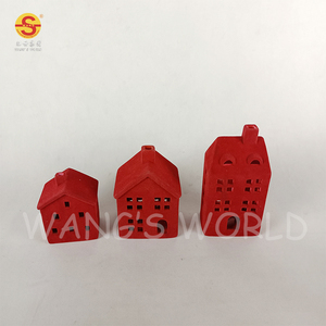 Lámpara de cerámica roja para <span class=keywords><strong>casa</strong></span>, iluminación de múltiples diseños para mesa, decoración de Navidad - Product Image 3