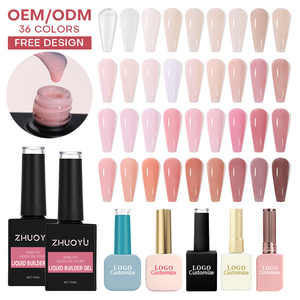 Nagelproducten 36 kleuren Biab Gel Builder Groothandel Privélabel Hema Vrij Aangepaste Biab Gel in Fles - Product Image 6