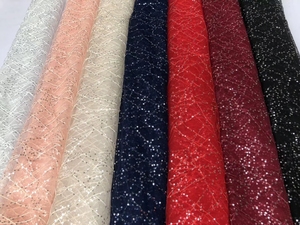 Luxurious <strong>Sequins</strong> <strong>Mesh</strong> Fabric Lace Dress Sexy Evening Stage Costumes for Shoes and Bags - Product Image 5