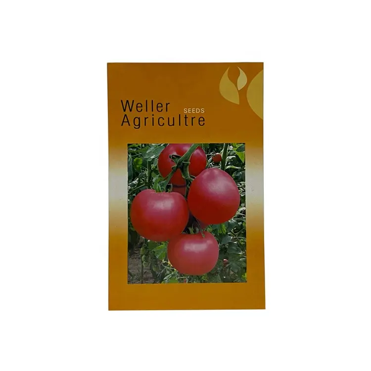 Bolsa de papel con logotipo impreso, envoltura pequeña, embalaje de semillas de tomate, 25g, 50g, precio barato