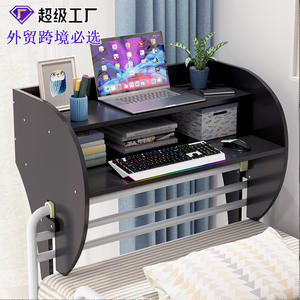 Cross-Disciplinary University Student Dormitory <b>Bed</b> with Floating Desk <b>Bunk</b> <b>Bed</b> Study Desk Lazy Writing Desk with Storage Table - Product Image 4