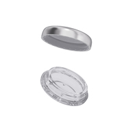 Mini pot cosmétique vide en plastique transparent de 4 ml pour gel, crème pour les yeux et le visage, avec couvercle à vis en plastique