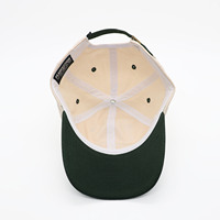 Gorras de béisbol personalizadas bordadas planas de sarga de algodón lavado vintage, ropa de calle de 6 paneles, sombreros de papá de dos tonos