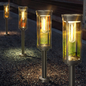 Luci Solari LED da Esterno Tsinye IP65 Impermeabili con Corpo in Cristallo, Luce Bianca Calda 2700K, CRI 85, Angolo di <span class=keywords><strong>Illuminazione</strong></span> 360° per Vialetti e Giardini - Product Image 3