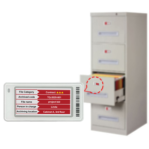 Cloud-Connected Filing Label Digital <b>Drawer</b> Indicator Automated <b>Office</b> Digital Signage Network Smart Filing Cabinet E-Ink System - Product Image 1