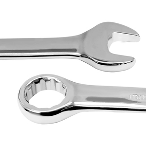 Clé combinée à double extrémité en acier au carbone 45, clé à molette, finition miroir mate polie, métrique, qualité industrielle OEM - Product Image 2