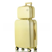 Ensemble de bagages de cabine rigides à 4 roues en ABS PC durable, 3 pièces, avec serrure à combinaison - Valises de voyage