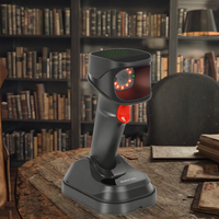 GUOTAO OEM P9R Plataforma de escáner inalámbrico de escritorio QR Código de barras Biblioteca de matriz de datos Lector de código de barras 2D para librería