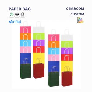 Bolsa de Compras de Papel Kraft Reciclable Ecológica Personalizada con Asa Larga y Logotipo Personalizado - Product Image 1