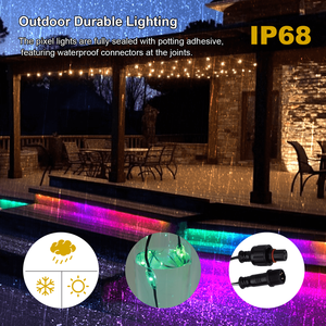 Thông minh Wifi đám mây kiểm soát vĩnh viễn ngoài trời <span class=keywords><strong>LED</strong></span> Pixel Lights RGBW 24V IP68 cho giáng sinh trang trí nhà chiếu sáng cảnh quan - Product Image 4