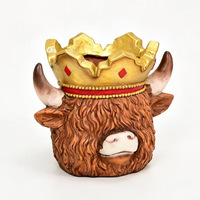 Grensoverschrijdende bestseller King Alpine Cattle Resin handgemaakte gebeeldhouwde ambachtelijke moderne minimalistische dieren bloempot (bloem niet inbegrepen)