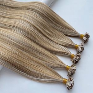 Extensions de cheveux humains à pointe plate K-Tip, double tirage, sans douleur, application <span class=keywords><strong>simple</strong></span>, directement de l'usine, collection 2026 - Product Image 5