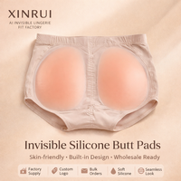 Coussinets fessiers invisibles en silicone avec culotte, taille plus, ajustables, légers, pour femmes, body sexy, sculpteur de hanches et fesses