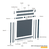 Nuevas Persianas Verticales de Tela Integradas para Pérgola WR110-63, Toldo Exterior con Cierre, Motorizado, Eléctrico, Inteligente, WiFi, Tuya, para Bodas