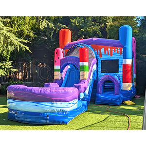 Nouvelle conception de toboggan aquatique commercial coloré <span class=keywords><strong>avec</strong></span> <span class=keywords><strong>piscine</strong></span>, toboggan gonflable arc-en-ciel <span class=keywords><strong>avec</strong></span> <span class=keywords><strong>piscine</strong></span>, thème crème glacée - Product Image 5