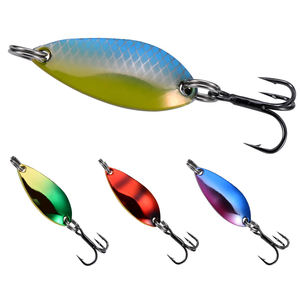 Leurre de pêche en alliage de zinc, cuillère artificielle pour la pêche au bar, avec paillettes colorées pour la rivière, le lac, la rivière - Product Image 1