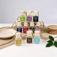 Diffuseur de parfum pour voiture en verre suspendu avec logo personnalisé, bouchon en bois pour rétroviseur de voiture, vente en gros