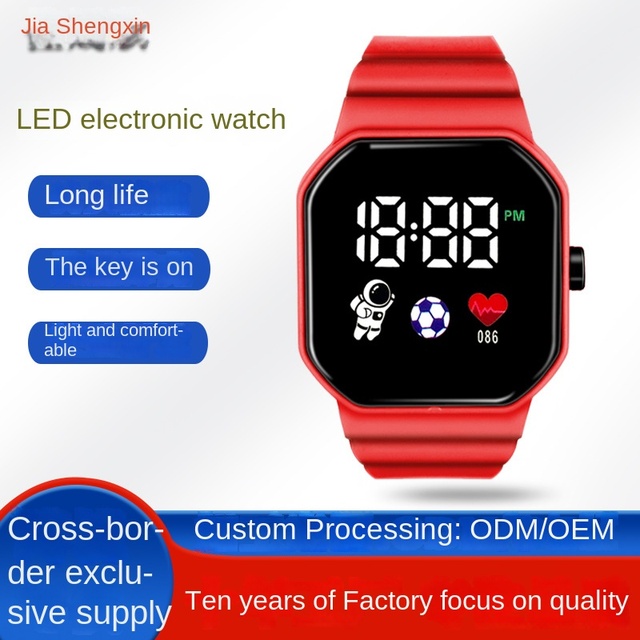 2025 Custom Logo Wholesale Women Men Football Pattern LED Watch Digital Children Kids Electronic Watch