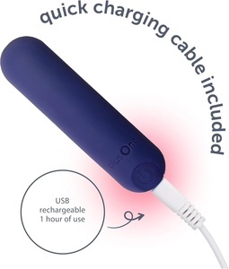 Plusone Phụ Nữ Của Mini Bullet Vibrator Hoàn Toàn Không Thấm Nước USB Có Thể Sạc Lại 10 Rung Cài Đặt Cá Nhân Cơ Thể An Toàn Tím Silicone - Product Image 4