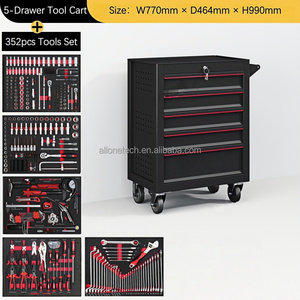 Carrello Portautensili con Armadietto per Garage, Servante da Officina, Carro Porta Attrezzi - Product Image 2