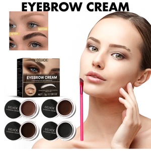 Crema Natural de Secado Rápido y Suave, Crema Potenciadora de Cejas a Prueba de Manchas, Resistente al Sudor, Gel de Pomada para Cejas con Cepillo - Product Image 6