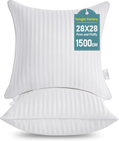 Coussins décoratifs rayés personnalisés, moelleux, pour canapé, lit, avec coussin blanc en alternative au duvet
