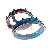 Wholesale Adjustable-tune Hand Tambourine Childrens Percussion Instrument Colorful Plastic Clapper Toy Made in China in Stock
