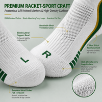 Chaussettes en coton tricotées pour enfants et jeunes - Logo personnalisé et design artistique personnalisé - Style sportif