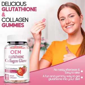 OEM Label pribadi kolagen kecantikan Vitamin Gummies <span class=keywords><strong>Glutathione</strong></span> kolagen Glow Gummy permen perawatan kulit mencerahkan suplemen - Product Image 3