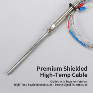 Sonde thermocouple de 50/100/150/200 mm de longueur personnalisable avec fil tressé anti-interférence <span class=keywords><strong>pour</strong></span> extrudeuse, four et machines à plastique - Product Image 4