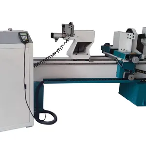 Cnc Single Axis Double Knife Mini Small Cnc Wood Turning Lathe Machine For Table Legs And Stair Railing