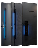 Puertas de Entrada Inteligentes de Lujo con Múltiples Cerraduras, de Aluminio Fundido, <span class=keywords><strong>Metal</strong></span>, Acero Inoxidable, Entrada Principal Única, Antirrobo, Puertas de Seguridad Exteriores - Product Image 3