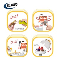 Ensemble de jouets combinés pour enfants : scanner électrique de luxe, machine de point de vente, chariot de supermarché, jouets alimentaires
