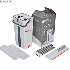 Imaxx bền lau phẳng xô thiết lập hình chữ nhật nhựa xử lý thép cực hình chữ nhật đầu lau công cụ làm sạch bóp Tính năng Refill - Product Image 6