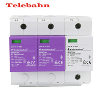 Parafoudre biphasé Telebahn 25kA 10/350μs 2P+NPE T1, dispositif de protection contre les surtensions, certifié TUV, IP20