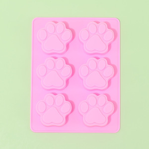 Molde de silicona YONGHAO de 6 cavidades con forma de huella de pata, 18.5x14x1.5cm, para hacer pasteles, jabón, resina y chocolate - Product Image 2