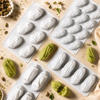 Grensoverschrijdende multi-compartimenten pistache fruitnootvormige geometrische mousse Franse dessert siliconen cake van voedingskwaliteit