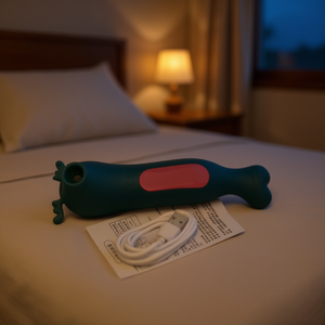 Mini vibromasseur clitoridien EsNI Rose Rouge Vert Foncé en Gel de Silice Rechargeable par USB avec Commande par Bouton Jouet Adulte pour Teasing - Product Image 2