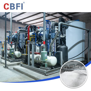 Mesin Pembuat Es Serpih Industri CBFI Sistem Penggaruk Es Otomatis Mesin Gear Kapasitas 40 Ton Pompa Motor untuk Perikanan Beton - Product Image 3