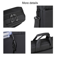 Sac à bandoulière en nylon imperméable de 16,1 pouces, style moderne et élégant, simple, pour ordinateur portable