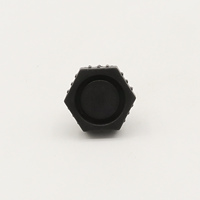 Pieds de meuble réglables en plastique noir M8 avec niveleur à base octogonale pour tables de cuisine armoires pour meubles en bois